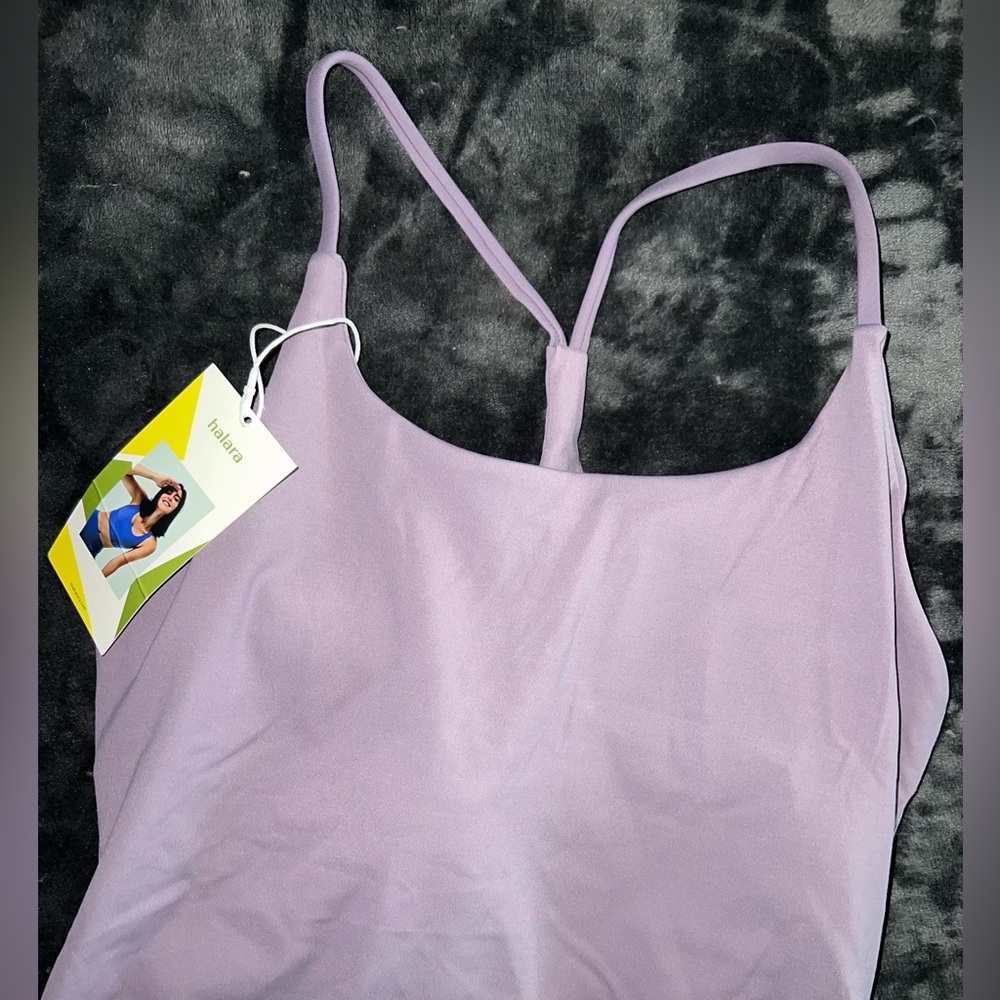 Halara Everyday Dress- Euphoria Lilac Chocolate Mauve Size Medium New with tag - Picture 6 of 9